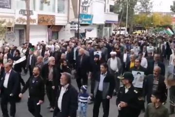 راهپیمایی مردم گناباد در محکومیت جنایات رژیم اشغالگر قدس