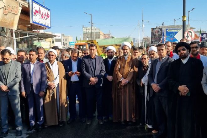 تشییع پیکر پاک ۶ شهید گمنام در شهرستان فاروج  خراسان شمالی